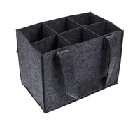 Générique 6 Compartment Felt Bottle Carrier Bag - Durable Wine Storage Tote | Organizer For Picnic Wedding Travel Camping Events | Secure Bottlee Transportation Support, Organized Compartment Storage, Re