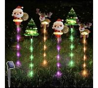 Générique 6-Pack of Moving Christmas Lights,Solar Decorative Outdoor LED Stakes,Waterproof,Moving Christmas Tree & Reindeer Decorations,for Yard,Garden,Courtyard,and Path (A)