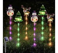Générique 6-Pack of Moving Christmas Lights,Solar Decorative Outdoor LED Stakes,Waterproof,Moving Christmas Tree & Reindeer Decorations,for Yard,Garden,Courtyard,and Path (B)