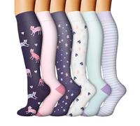 Générique 6 Paires Bas De Contention Femmes Et Homme Chaussette Femme Chaussettes Running Compression Medical Pour Hommes Socks Tenue Sport Le Stockings Compressport Equitation