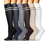 Générique 6 Paires Bas De Contention Femmes Et Homme Chaussettes Compression Socks Femme Medical Chaussette Pour Le Sport Equitation Hommes Running Tenue Stockings Compressport
