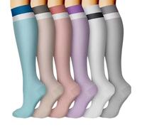 Générique 6 Paires Chaussettes De Contention Femmes Et Homme Chaussette Running Compression Femme Pour Le Sport Bas Equitation Hommes Stockings Compressport Socks Medical Tenue