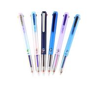 Générique 6 Pcs Multicolor Pen, 4-In-1 18 Colors,Consecutivte/Nurse/Spicanalogy 0.5mm Multicolor Pen In 0ne, Drying Gel 3-In-1 Retractable Ink For Office, Work, School Supplies (6pcs)