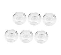 Générique 6 Pièces Artisanat d'aquarium Miniature Verser Poisson Pompe Jouets Filet Faux bouda Decoration Interieure cabane Mini Ornements de Maison de Petites Choses Un Verre Transparent