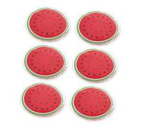 Générique 6 Pièces Autocollants yeux de glace comprimer à froid patchs oculaires réutilisables masque froid pour les yeux contre les poches coussinets oculaires rafraîchissants PVC rouge