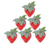 Générique 6 Pièces Barrettes fraise épingle à cheveux fraise vanille confettis aux fraises purée de fraise rose ornements de pinces à cheveux pince griffe fraise pour fille résine rouge