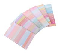 Générique 6 Pièces Bloc-notes Mémo Autocollant Coloré, Papier | Résidu, Format Portable et Peu Encombrant, pour Tableaux Blancs, Frigo, Bibliothèque