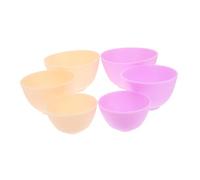 Générique 6 Pièces Bol De Masque En Silicone Bol De Mélange De Masque En Silicone Accessoires De Masque De Bricolage Accessoires De Beauté Bol De Masque Facial Bricolage Gel De Silice