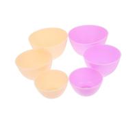 Générique 6 Pièces Bol de masque en silicone récipient de mélange de masque bol de fabrication de masques accessoires de masque de bricolage bol en silicone fournitures de spa Gel de silice