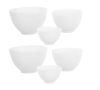 Générique 6 pièces Bols Silicone pour Mélange de Masque Facial Résistants sans Odeur Petites à Grandes Portables pour DIY Soins Visage