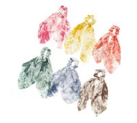 Générique 6 Pièces Boucle De Ruban Accessoires Élastiques à Cheveux Avec Nœuds Masque Capillaire Bande De Cheveux Arc De Cheveux En Dentelle Blanche Bandeaux De Mode En Tissu