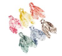 Générique 6 Pièces Boucle De Ruban Cheveux Arcs Femmes Bandeaux De Mode Arc De Cheveux En Dentelle Bande De Cheveux Accessoires Masque Capillaire Pince à Cheveux Ruban Arc En Tissu