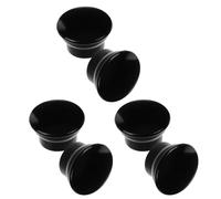 Générique 6 Pièces Bouton de Couvercle de Bouilloire Noir en Plastique et Métal, Compatible, Élégant et Stylé Cuisine et Cuisson