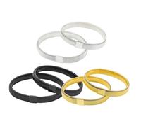 Générique 6 pièces Bracelets Élastiques pour Manches Homme Brassards Anti-glisse Réglables pour Chemises Bracelets Manchettes Ressort Noir Or et Argent Confort et Maintien des Manches