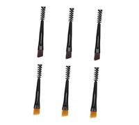 Générique 6 Pièces brosse à sourcils outil tondeuse pince à épiler teinture des sourcils trousse fartage makeup kit make up kit brosse à cils polyvalente peigne modelant les cils nylon Black