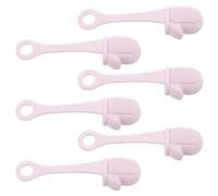 Générique 6 Pièces Brosse Nettoyante Visage en Silicone Lavande pour Types de Peau, Exfoliation Douce et Usage Polyvalent, Salle de Sport Voyages