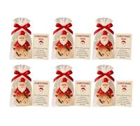 Générique 6 Pièces Christmas Little pocket hugs, Santa Claus Hugs Gift Avec Carte D'encouragement, Ornements De Noël Mignons Pour Femmes Friends Pour Stockage Filers Gift
