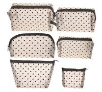 Générique 6 Pièces cosmétique d'amour des Produits scellant Makeup Bag Cosmetic Bag Coffret Make up Make up kit Trousse de Maquillage Petite Trousse à Maquillage Filet de Nylon
