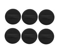 Générique 6 Pièces Houppette En Velours De Cristal Bouffée Minérale Bouffée Cosmétique Poudre Fixatrice Éponge Fond De Teint Gel Faire Bouffée De Corps Doux Cuir Pu + Tissu Super Doux Black