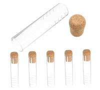 Générique 6 pièces Infuseur à Thé Verre Transparent avec Passoire Tube Filtre à Longues et Bouchon Liège Filtre pour Tasses et Théière Infuseur de Vrac