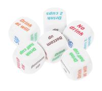 Générique 6 Pièces Jeu de Dés à Boire Amusant en Acrylique pour Soirées et Fêtes, Facile à Apprendre, pour Animer Vos Parties Entre Adultes
