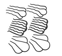 Générique 6 Pièces Outils De Coiffure Spray Antirouille Support Portatif Tendeur De Tige De Traction Bâche De Couverture Voile D'anneau Bandeau En Épingle à Cheveux Bâche Pliable Métal Black