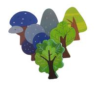 Générique 6 Pièces Set de Arbres Miniatures Bois pour Décoration de Circuits de Train Accessoires de Scène Bois Arbres Colorés pour Modélisme Ferroviaire