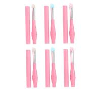 Générique 6 pièces Set de Pinceaux Sourcils Silicone Portables avec Capuchons Anti-poussière Brosses Angulaires pour Maquillage des Yeux et Sourcils Adaptées à Différents Types de Peau