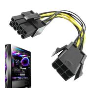 Générique 6 Pin To 8 Pin GPU Adapter - Copper Clad Aluminum 18cm | Graphics Card Cable, PCIe Converter Adapter Cable | Stable Power Connection GPU Adaptor For Desktop Computer Graphics Card Use
