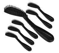 Générique 6 Pinceaux à Mèches Professionnels en Plastique Noir Peignes Larges Faciles à Tenir pour Coloration Cheveux sans Désordre, pour Salon et Teinture DIY