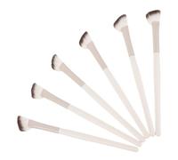 Générique 6 Pinceaux Éventail Demi-lune Beige pour Contour Précis du Nez, Poils Doux en Nylon et Plastique, pour Maquillage Professionnel et Voyage