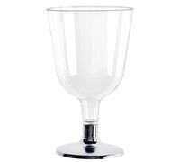 Générique - 6 VERRES EAU/VIN 15CL ARGENT CHROME