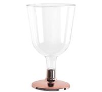 Générique - 6 VERRES EAU/VIN 15CL ROSE GOLD CHROME