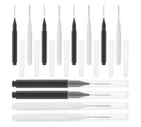 Générique 60 Pièces Brosses à Sourcils Miniatures avec Capuchon, Accessoires de Maquillage Portables en Noir et Blanc, Brosses à Cils pour Extensions et Lamination, Kit Hygiénique pour Soin