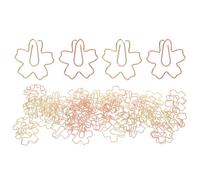 Générique 60 Pièces Decorative Metal Paper Clips Cherry Blossom Design File Clips For Organizing Notes Journals And Documents At School Office And Home