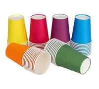 Générique 60 Pièces Gobelets Carton Colorés, 250 ml Multicolore Verres Carton Jetables Biodégradable, pour Enfants Bricolage Mariage Fêtes Café Thé Boissons Chaudes et Froides