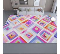 Générique 60 x 120 cm Tapis Entrée Intérieur, Blanc Antidérapant Tapis Lavable, Pile Courte Tapis Salon Forme De Diamant Pixel Art Unique Et Tendance pour Dessous, Cuisine, Chambre Chien