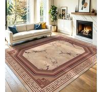 Générique 60 x 90 cm Tapis Entrée Intérieur, Beige Antidérapant Tapis Lavable, Pile Courte Tapis Salon Classique Oriental Traditionnel Vintage pour Dessous, Cuisine, Chambre Chien