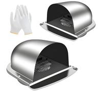 Générique 60mm-120mm Chapeau de Cheminée en Acier Inoxydable Capuchon de Couvercle de Tuyau de Cheminée Housse de Pluie pour Cheminée Couvercle D'aération Chapeau de Pluie et de Neige(80mm/3.1in)