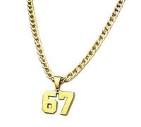 Générique 67 Chain Necklace - Stainless Steel Funny Unisex Decorations | Winter 67 Necklace for Fall Winter Thanksgiving Holiday Party Home Room Vacation Garden Indoor Funny