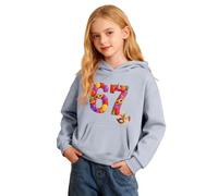 Générique 67 Imprimé Sweat à Capuche pour Enfant Coton Bio Doux liseré élégant idéal pour Les Vacances pour Hoodie Sweatshirt Convient aux Enfants Unisexe