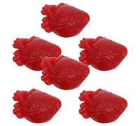 Générique 6pcs Accessoires Halloween Cœur Rouge en TPR, Décoration Intérieure Réaliste et Interactive pour Fêtes à Thème Horreur, Jouets de Farces Effrayants