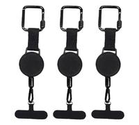 Générique 6pcs Cordon De Sécurité Rétractable Antivol Pour Téléphone Portable Ski, Attache Anti-Chute Avec Mousqueton Pour Randonnée Cyclisme