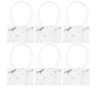 Générique 6pcs Paquet à Fleurs en Papier Kraft Imperméable, Panier Pliable Résistant à L'usure pour Décoration de Bureau et Plantes en Pot Couleur Aléatoire