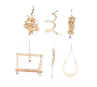 Générique 6pcs Perroquet Toys Kit Kit Bird Swing Chewing Playthings Oiseau Jouer des Jouets De Dentition