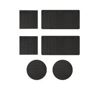 Générique 6pcs Trampoline Patch Repair Kit, 16x20x1cm Self-Adhesive Rubber Trampoline Pad Replacement Parts with Scraper for Holes Tears in Mats Accessories