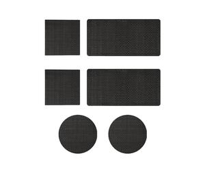 Générique 6pcs Trampoline Patch Repair Kit, 16x20x1cm Self-Adhesive Rubber Trampoline Pad Replacement Parts with Scraper for Holes Tears in Mats Accessories