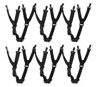 Générique 6pièces Mentonnières de Casque de Chantier Réglables Polyester Système de Fixation pour Casques de Sécurité Confortables et Résistantes pour Usage Industriel et Couleur Aléatoire
