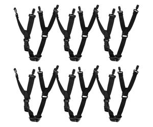 Générique 6pièces Mentonnières de Casque de Chantier Réglables Polyester Système de Fixation pour Casques de Sécurité Confortables et Résistantes pour Usage Industriel et Couleur Aléatoire