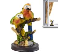 Générique 7.2 inch Garden Statues - Realistic Bird Figurine for Outdoors | Weatherproof Cast Polymer with Sturdy Perch Base & Vibrant Tropical Pigments for Terraces, Lawns, Balconies and Nature Paths